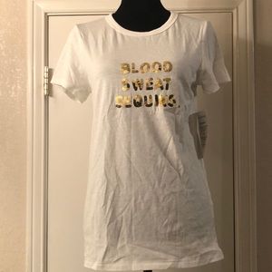 PM4 NWT Bow & Drape tee blood, sweat, & sequins M